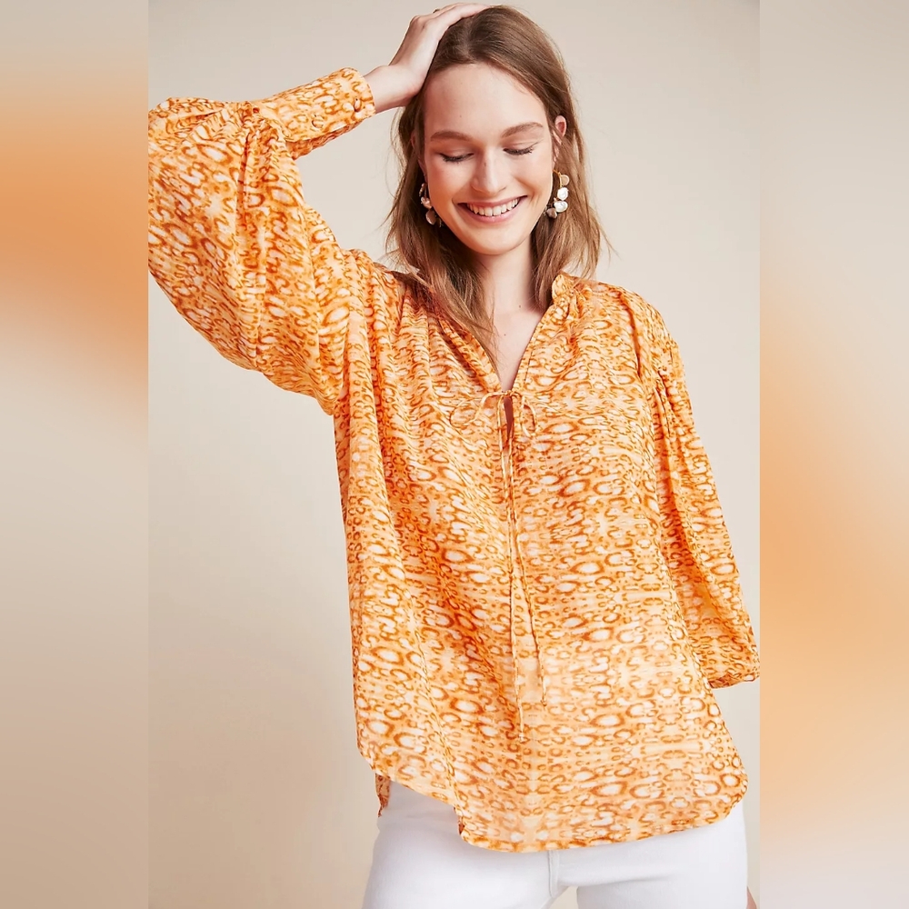 Anthropologie Kinga Csilla Cecile Peasant Blouse